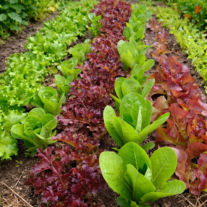 Mélange de laitues ( Lactuca sativa )