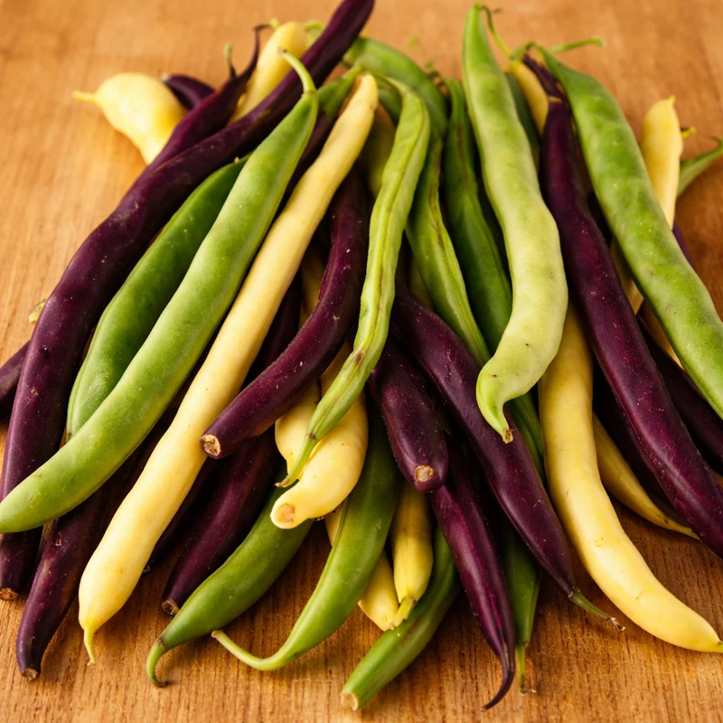 Mélange de haricots grimpants ( Phaseolus vulgaris )