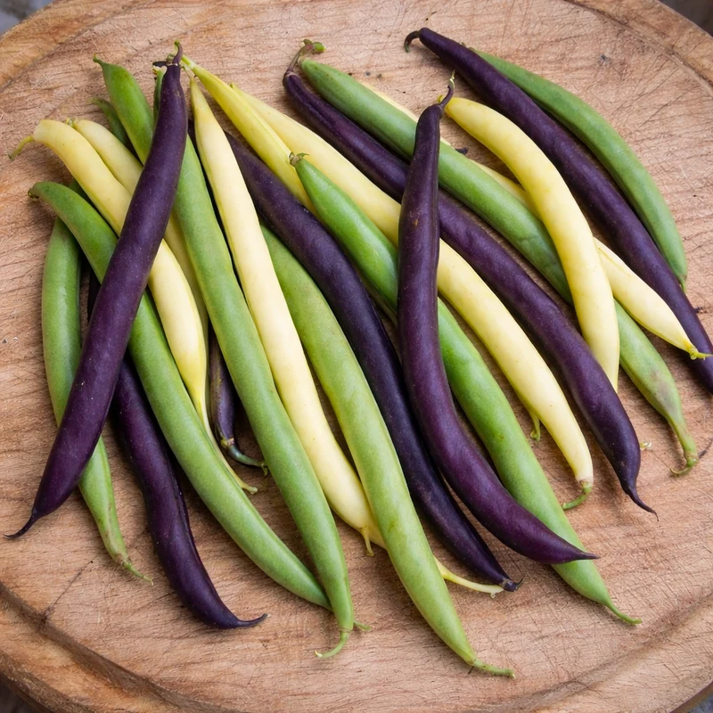 Mélange de haricots nains ( Phaseolus vulgaris )