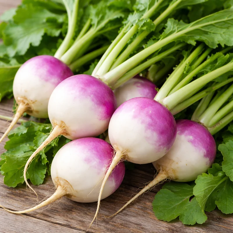 Navet blanc à collet violet ( Brassica rapa )