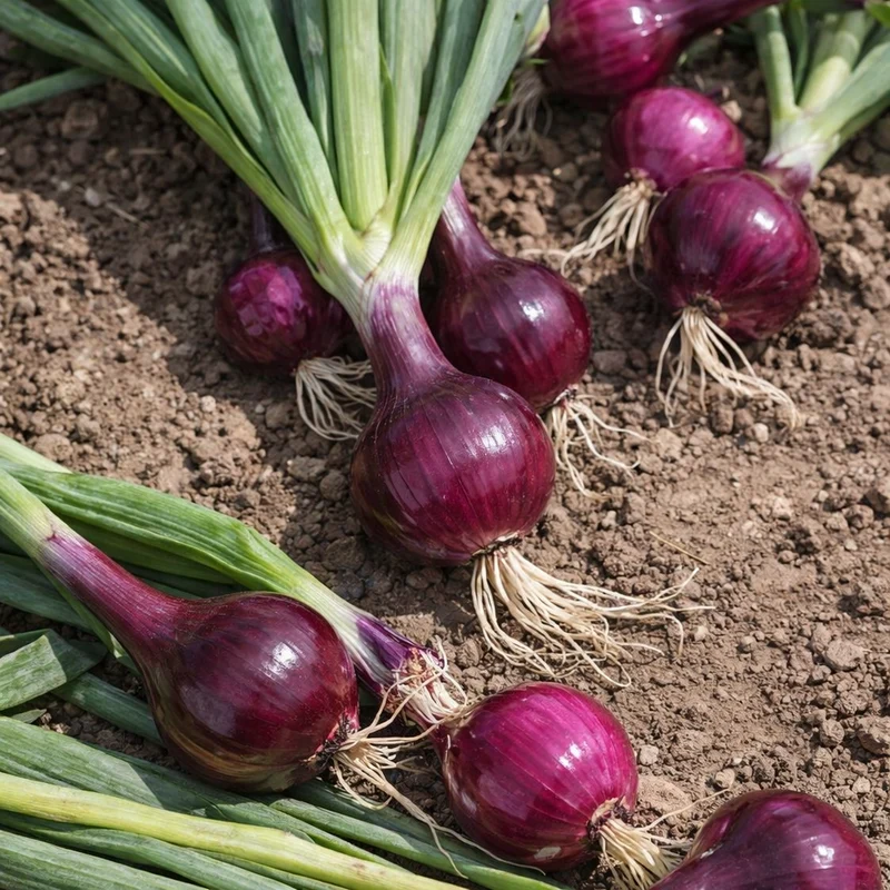 Oignon rouge ‘Red Baron’ ( Allium cepa )