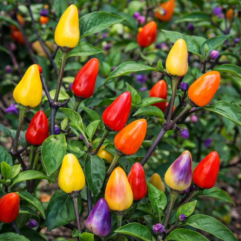 Piment fort ‘Chinese Five Color’ ( Capsicum annuum )