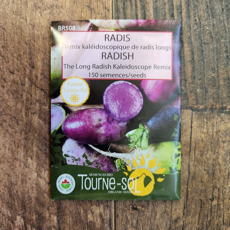 Mélange kaléidoscopique de radis longs ( Raphanus sativus )