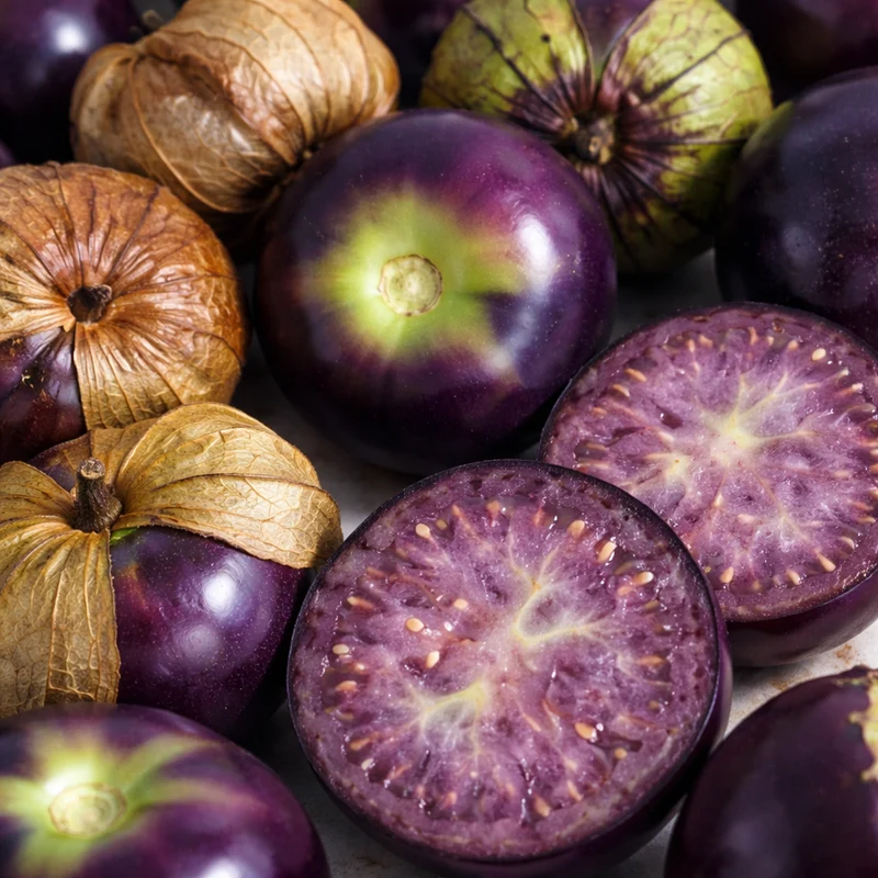Tomatillo mauve ( Physalis ixocarpa )
