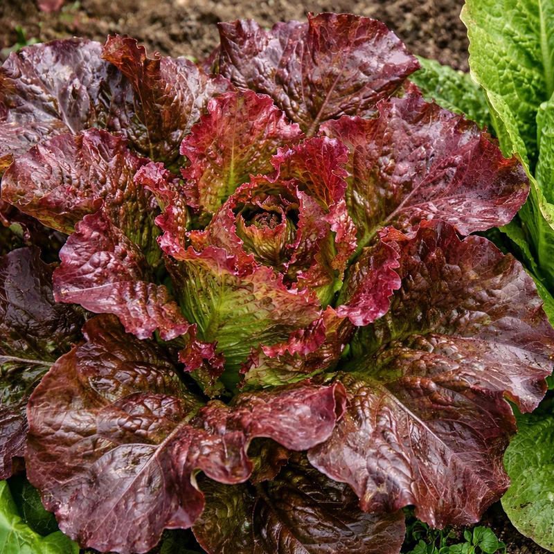 Laitue romaine ‘Outredgeous’ ( Lactuca sativa var. longifolia )