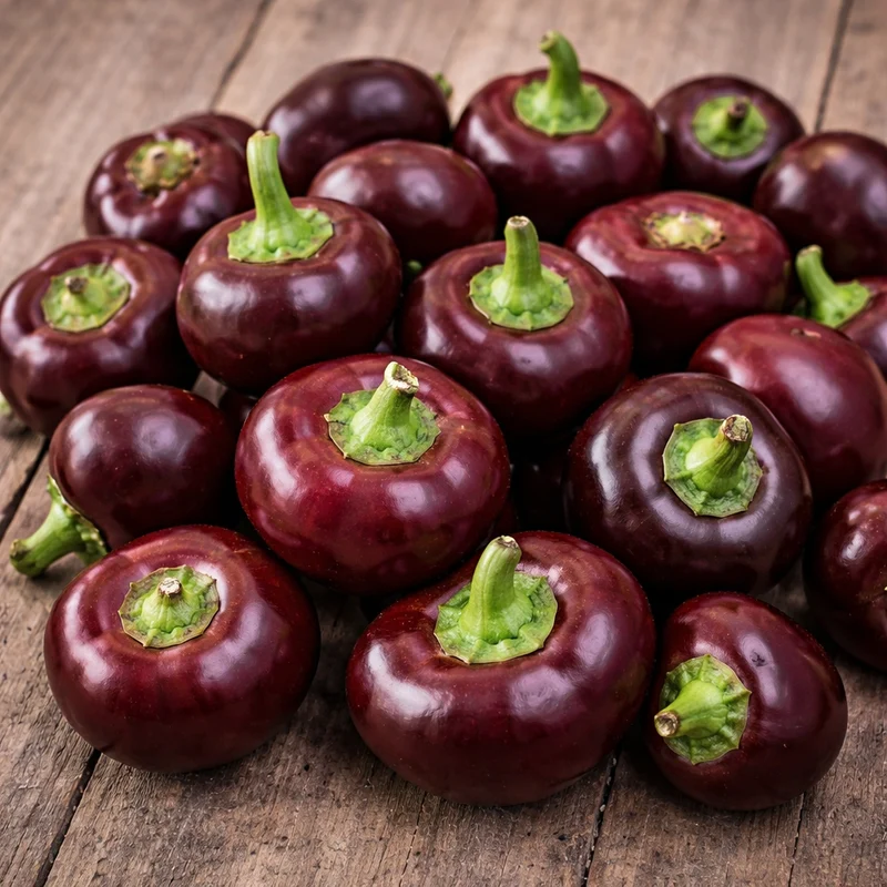 Piment fort ‘Hot Chocolate Cherry’ ( Capsicum annuum )