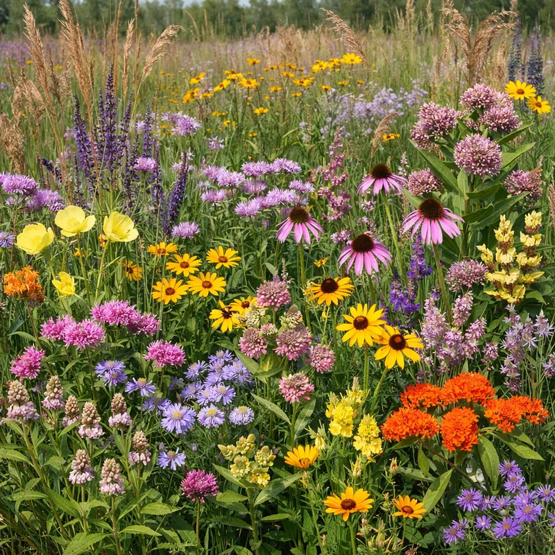 Mélange de fleurs sauvages sec et ensoleillées 100 pi²