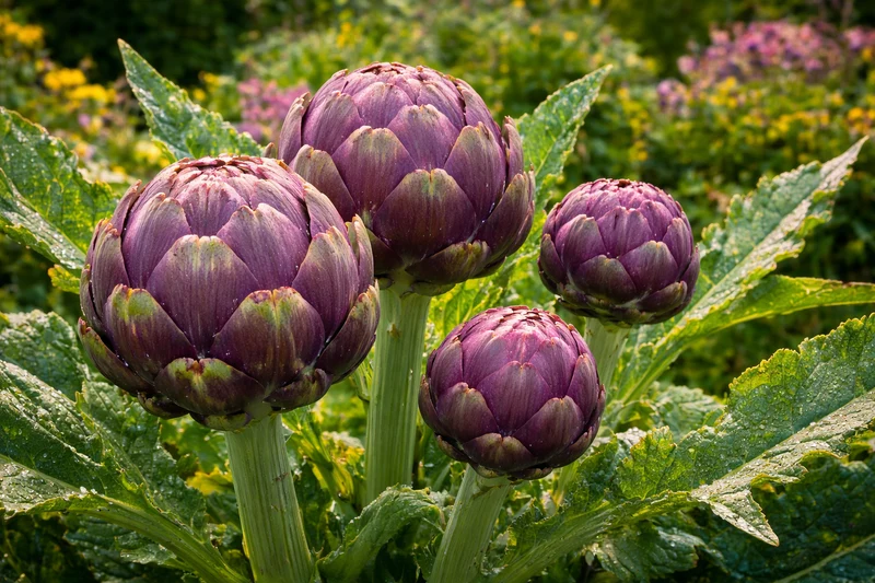 Artichaut 'Green Globe Romanesco' (Cynara cardunculus)