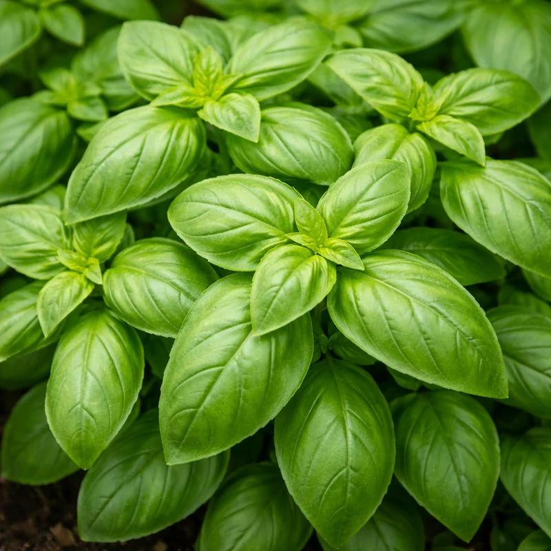 Basilic italien 'Genovese' (Ocimum basilicum)