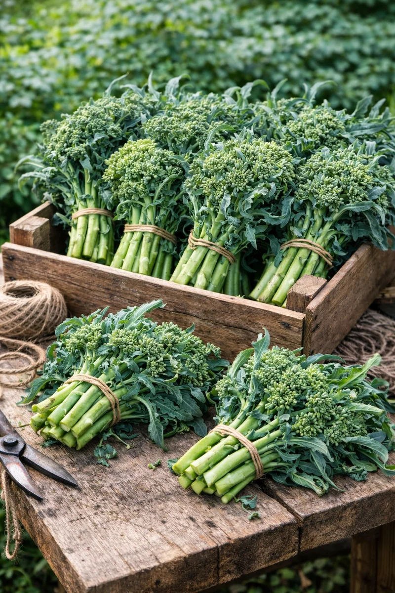 Brocoli-feuille 'Spigariello a Getti di Napoli' (Brassica oleracea)