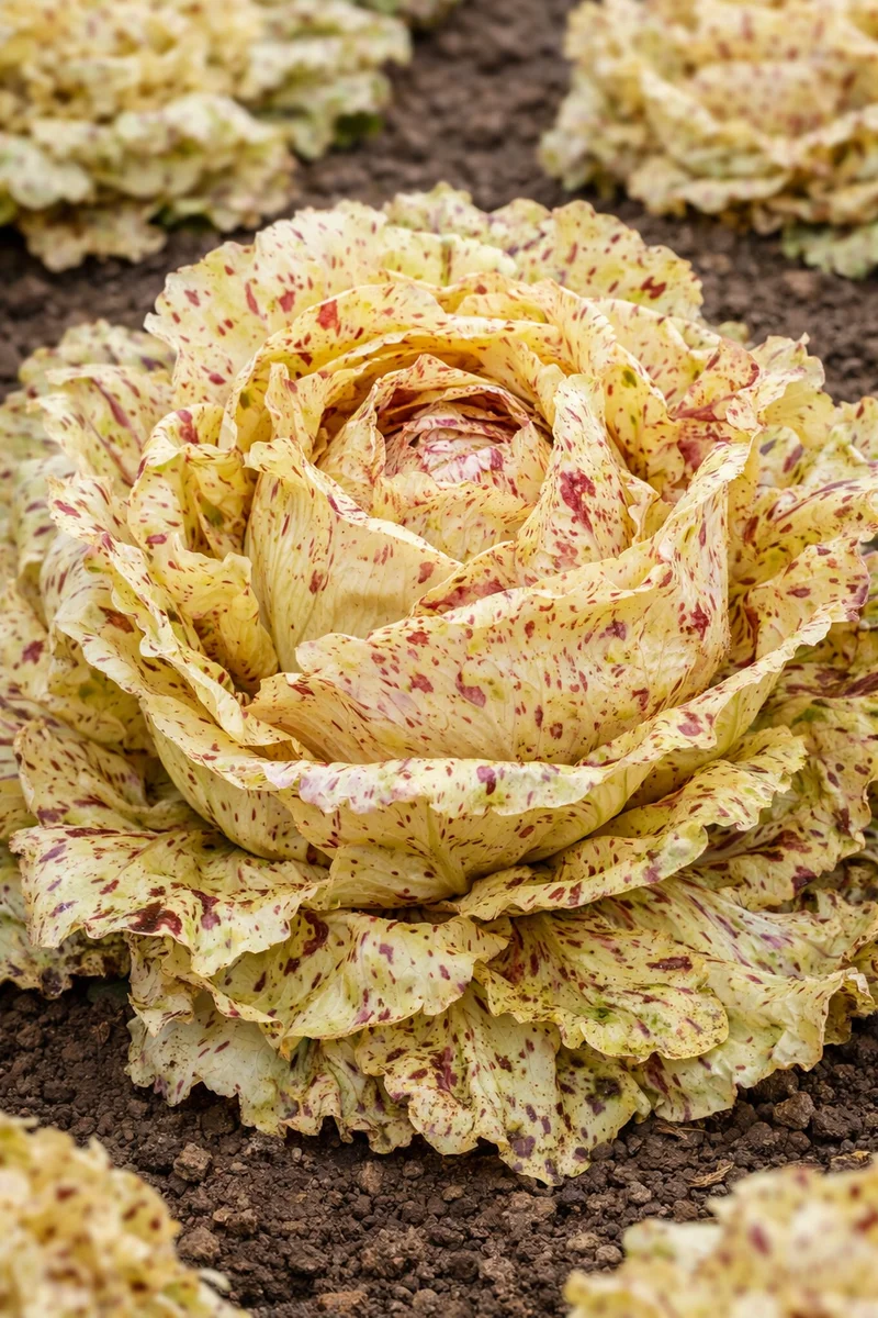 Chicorée radicchio 'Variegata di Castelfranco' (Cichorium intybus)
