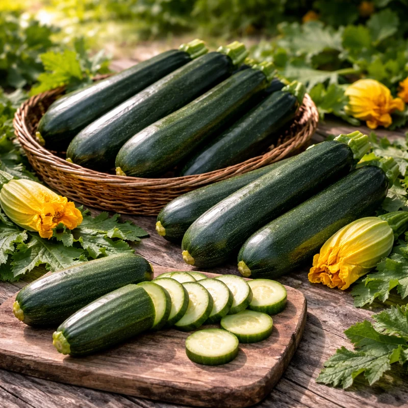 Courgette hybride 'Diamante Nero F1' (Cucurbita pepo)