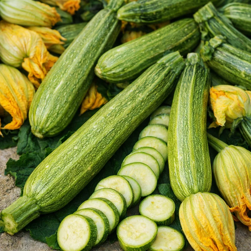 Zucchini 'San Pasquale' (Cucurbita pepo)