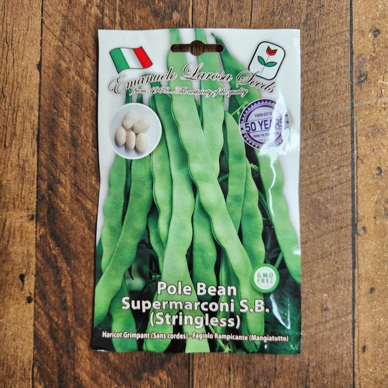 Haricot grimpant 'Supermarconi S.B.' (Phaseolus vulgaris)