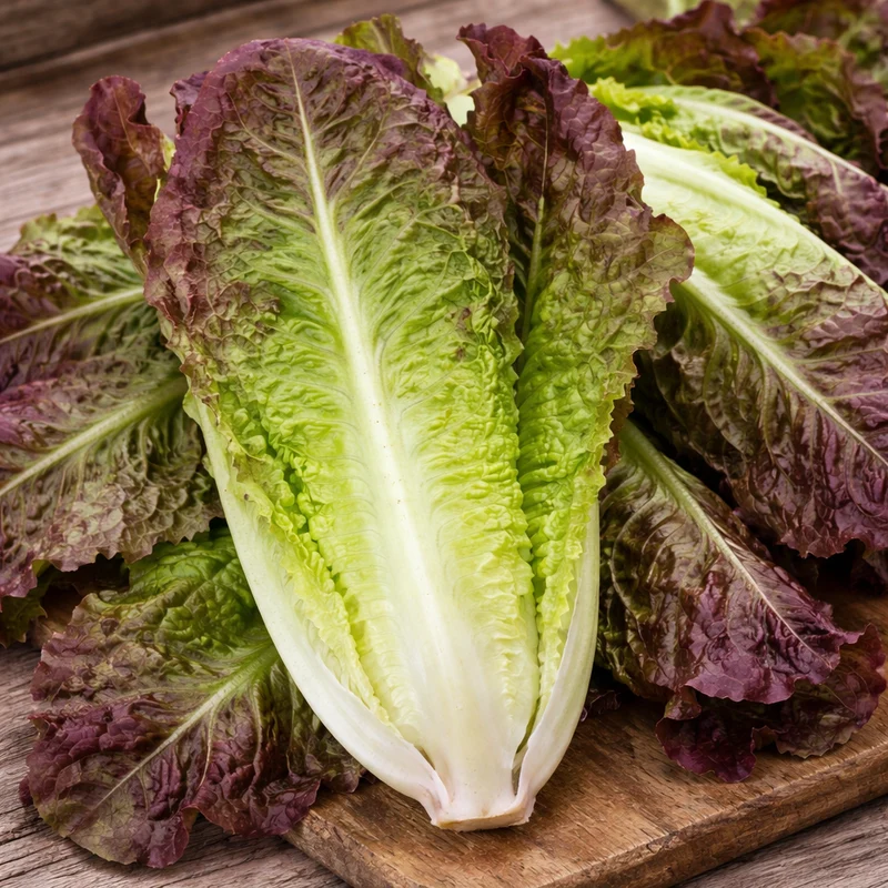 Laitue romaine rouge 'Costa Rosata' (Lactuca sativa)