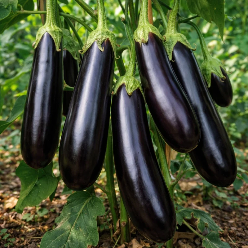 Aubergine 'Mezza Lunga' (Solanum melongena)