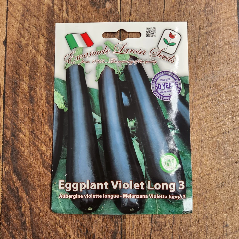 Aubergine 'Longue violette n°3' (Solanum melongena)