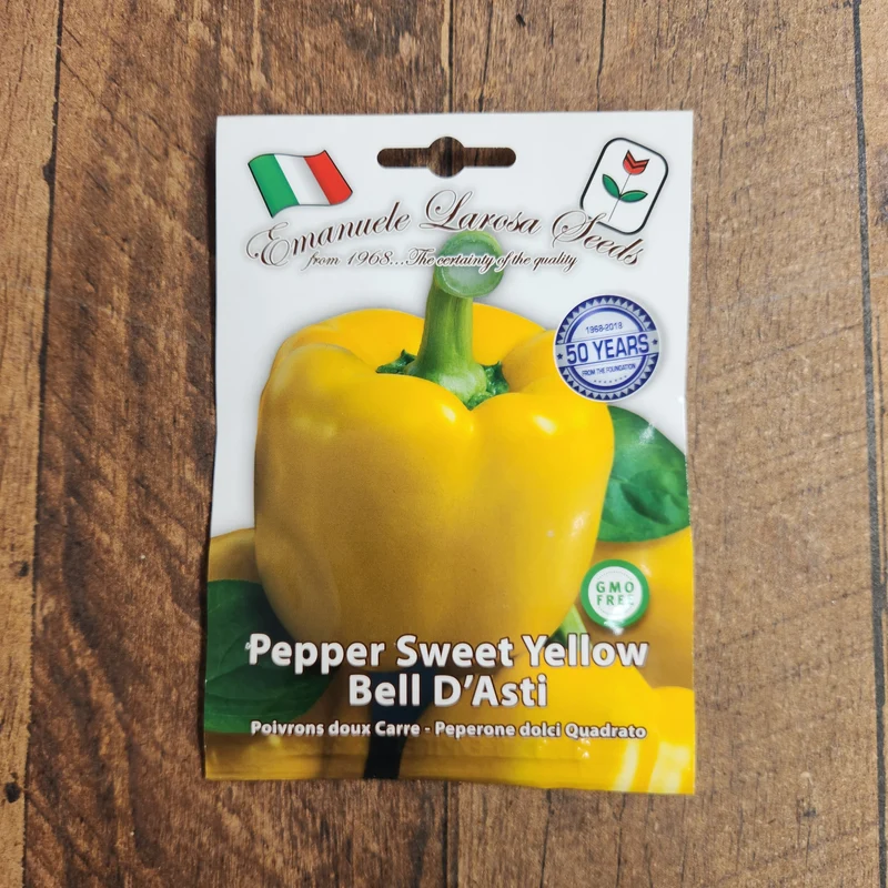 Poivron doux jaune 'Quadrato Giallo d’Asti' (Capsicum annuum)