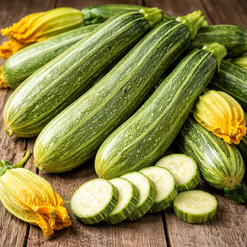 Zucchini 'Romanesco' (Cucurbita pepo)