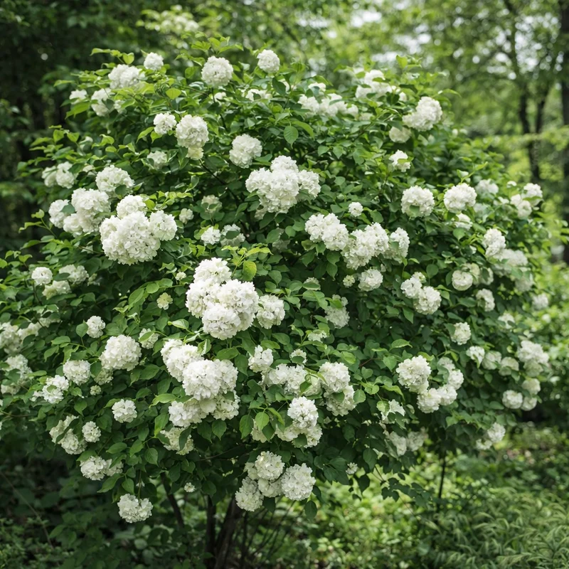 Viorne boule-de-neige ‘Roseum’ ( Viburnum opulus ‘Roseum’)