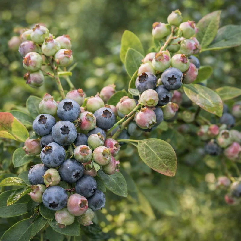 Bleuet en corymbe ‘Peach Sorbet’ ( Vaccinium corymbosum ‘Peach Sorbet’)