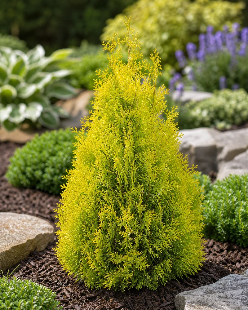 Cèdre ‘Yellow Ribbon’ ( Thuja occidentalis ‘Yellow Ribbon’)
