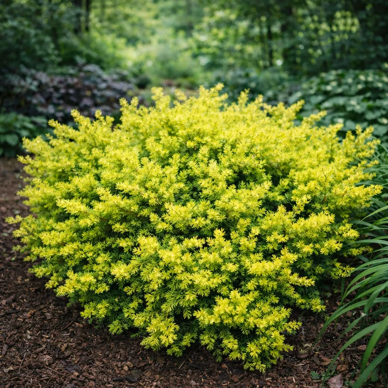 If du Japon nain doré ‘Nana Aurescens’ ( Taxus cuspidata ‘Nana Aurescens’)