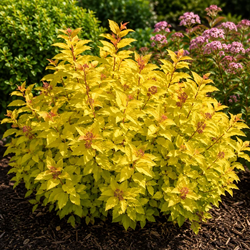 Spirée du Japon ‘Lemon Princess’ ( Spiraea japonica ‘Lemon Princess’)