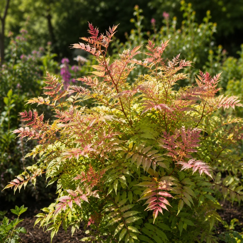 Fausse spirée ‘Pink Hopi’ ( Sorbaria sorbifolia ‘Pink Hopi’)