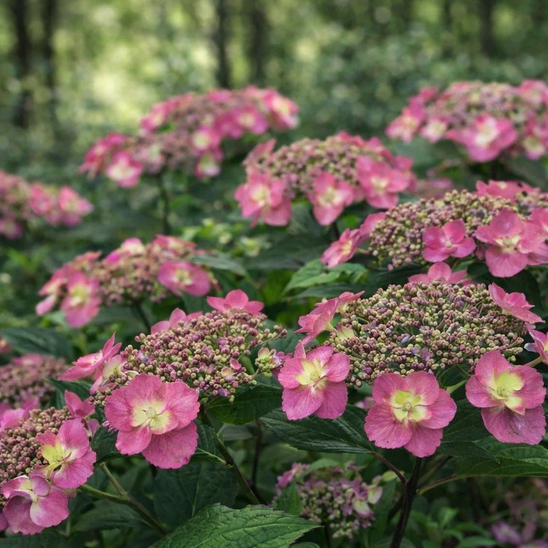 Hortensia des montagnes ‘Tuff Stuff’ ( Hydrangea serrata ‘Tuff Stuff’)
