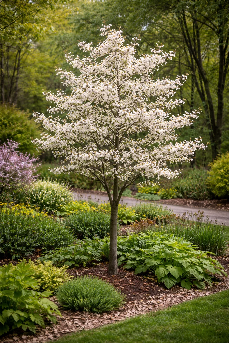 Amélanchier glabre ‘Cumulus’ ( Amelanchier laevis ‘Cumulus’)
