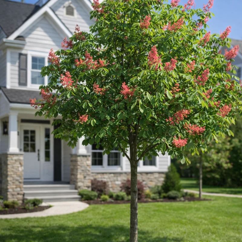 Marronnier rouge ‘Fort McNair’ ( Aesculus × carnea ‘Fort McNair’)