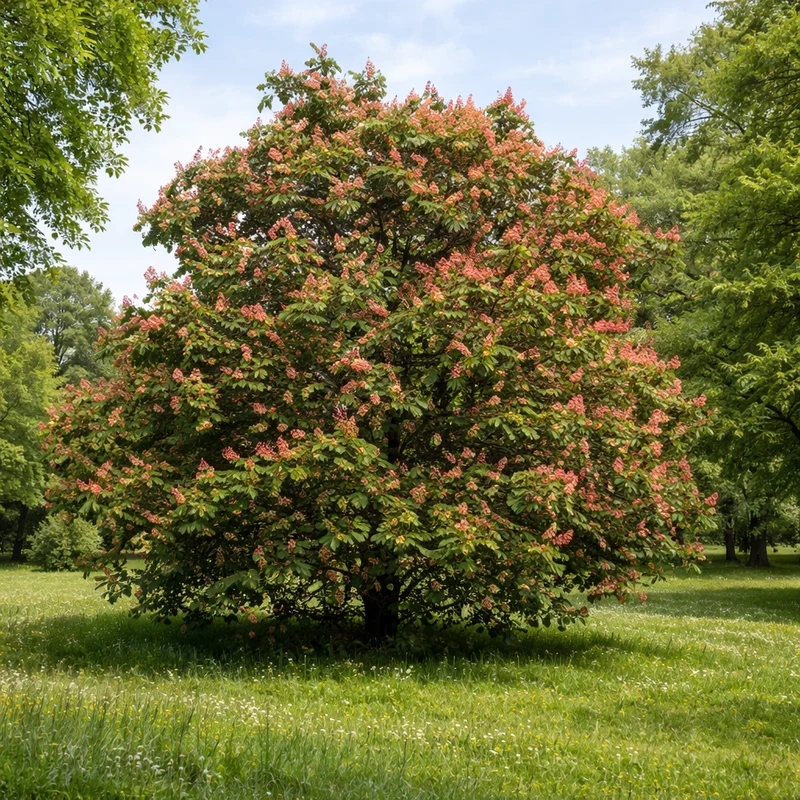 Marronnier rouge ‘Briotii’ ( Aesculus × carnea ‘Briotii’)