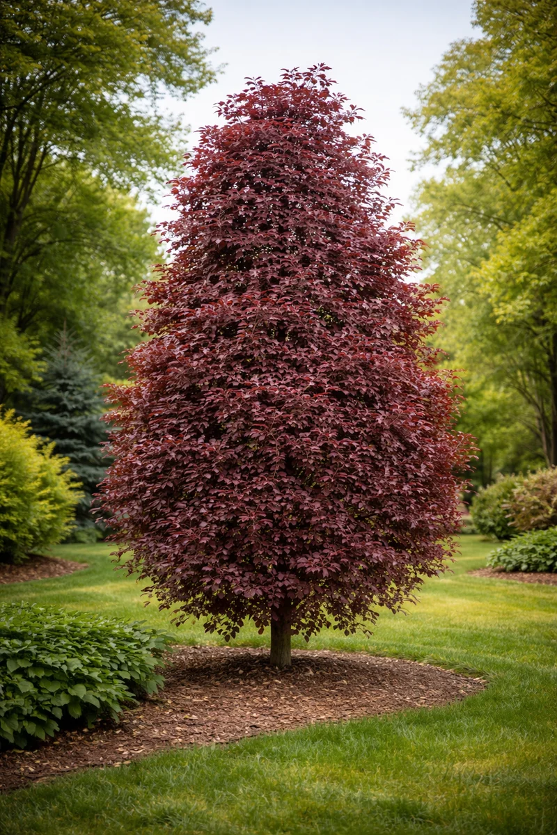 Érable de Norvège Crimson Sentry ( Acer platanoides ‘Crimson Sentry’)