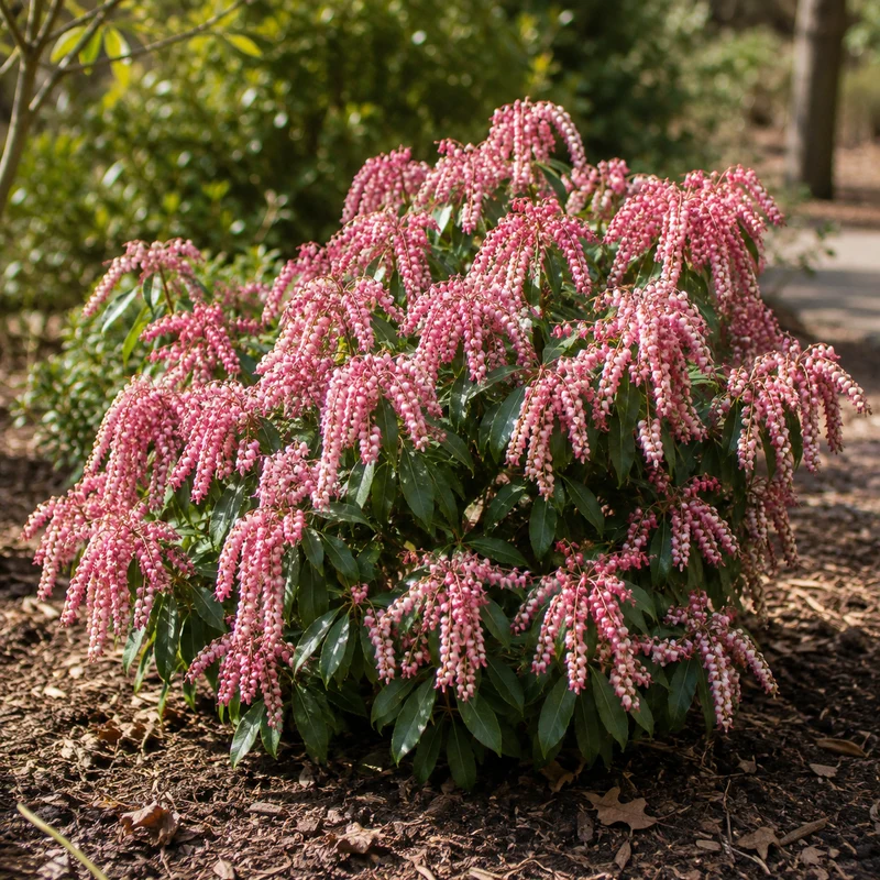 Andromède du Japon ‘Valley Rose’ ( Pieris japonica ‘Valley Rose’)