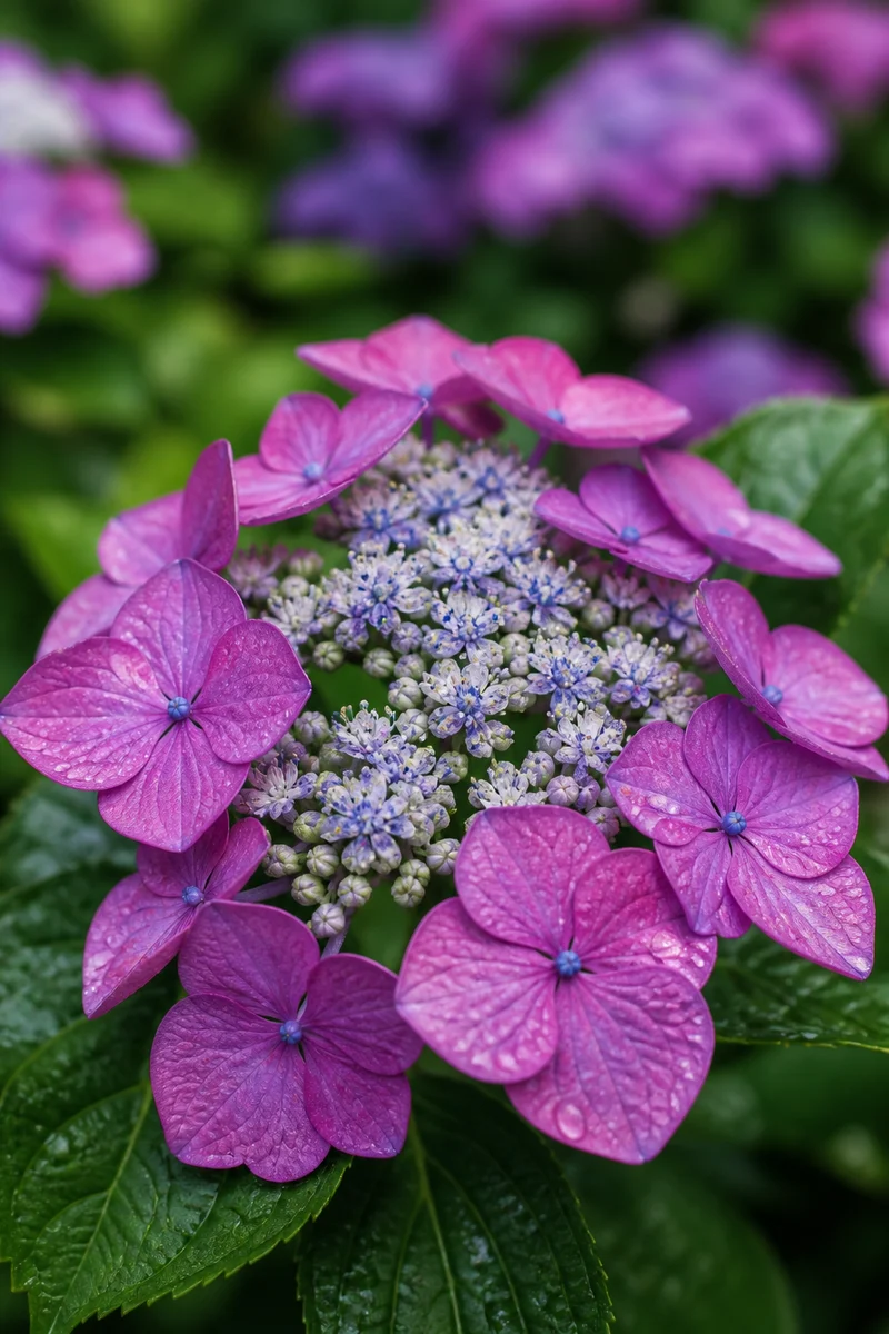 Hydrangée à grandes feuilles ‘Twist-N-Shout’ ( Hydrangea macrophylla ‘Twist-N-Shout’)