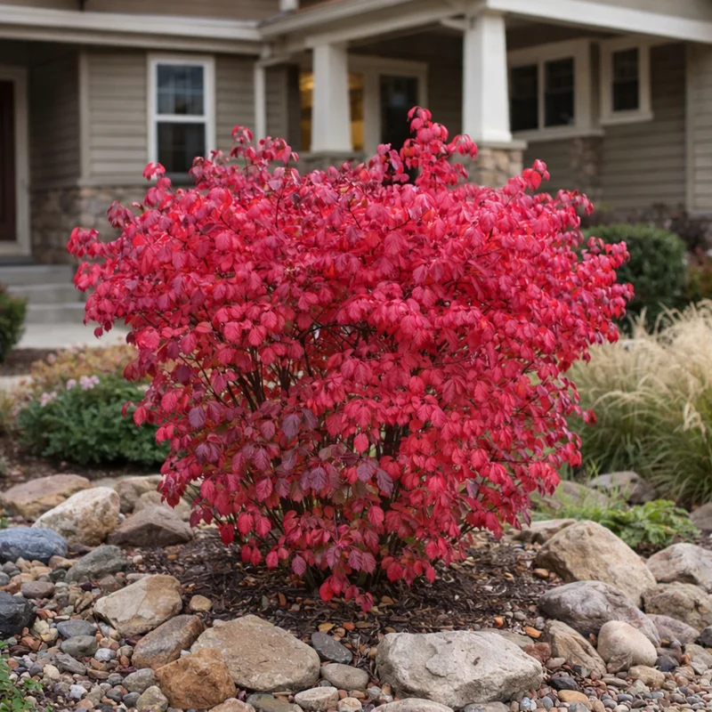 Fusain ailé nain ‘Compactus’ ( Euonymus alatus ‘Compactus’)