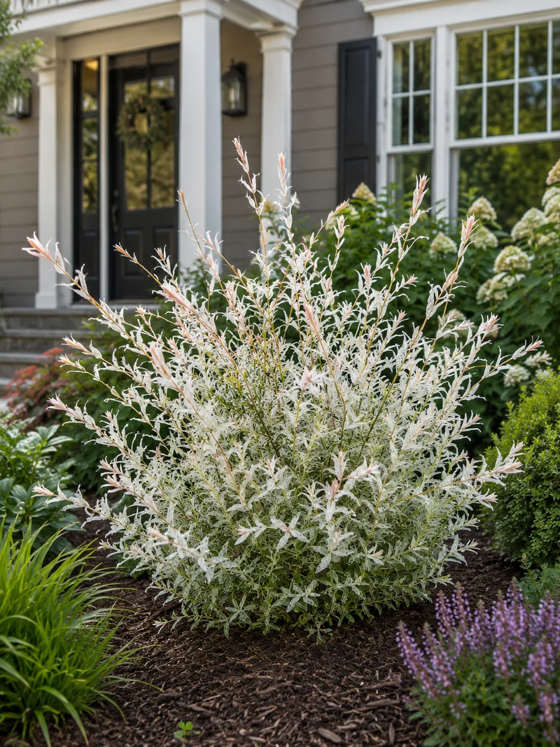 Saule crevette ‘Hakuro Nishiki’ ( Salix integra ‘Hakuro Nishiki’)