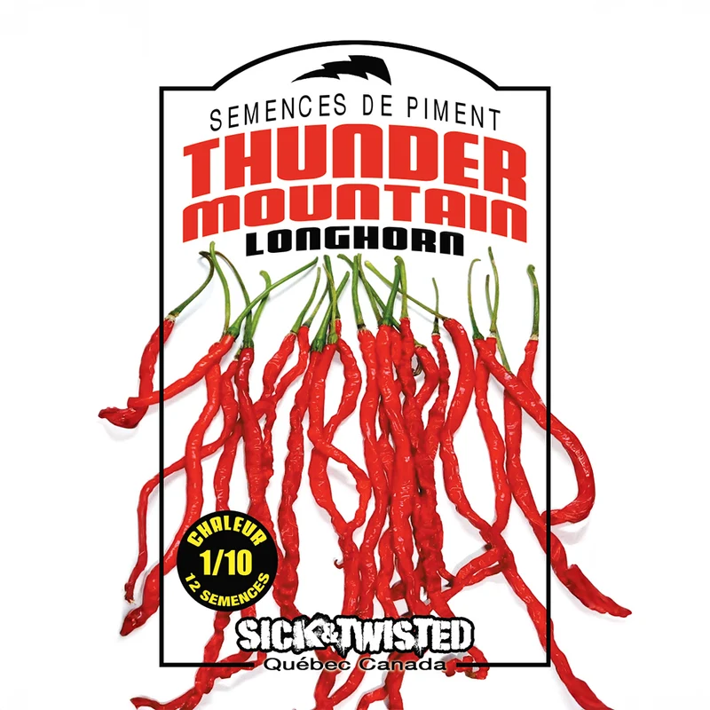 Piment fort ‘Thunder Mountain Longhorn’ ( Capsicum annuum )