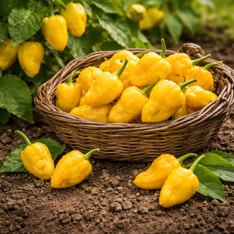 Piment aromatique doux ‘Trinidad Perfume’ bio ( Capsicum chinense )