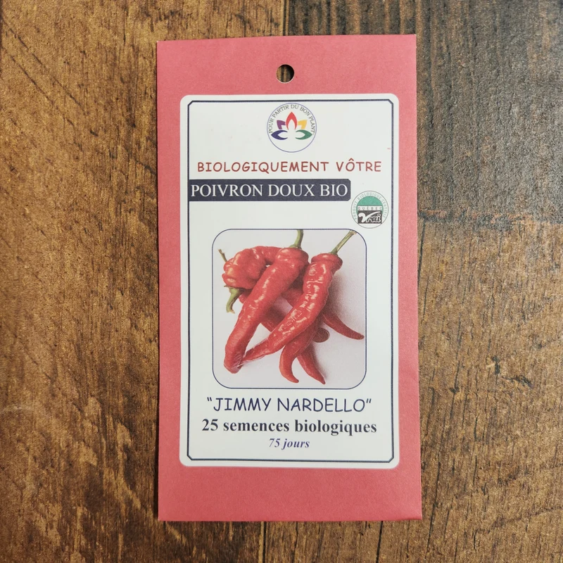 Poivron rouge ‘Jimmy Nardello’ bio ( Capsicum annuum ‘Jimmy Nardello’)