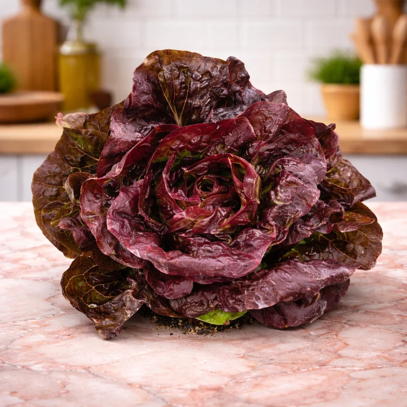 Mini-laitue romaine rouge ‘Truchas’ bio ( Lactuca sativa )