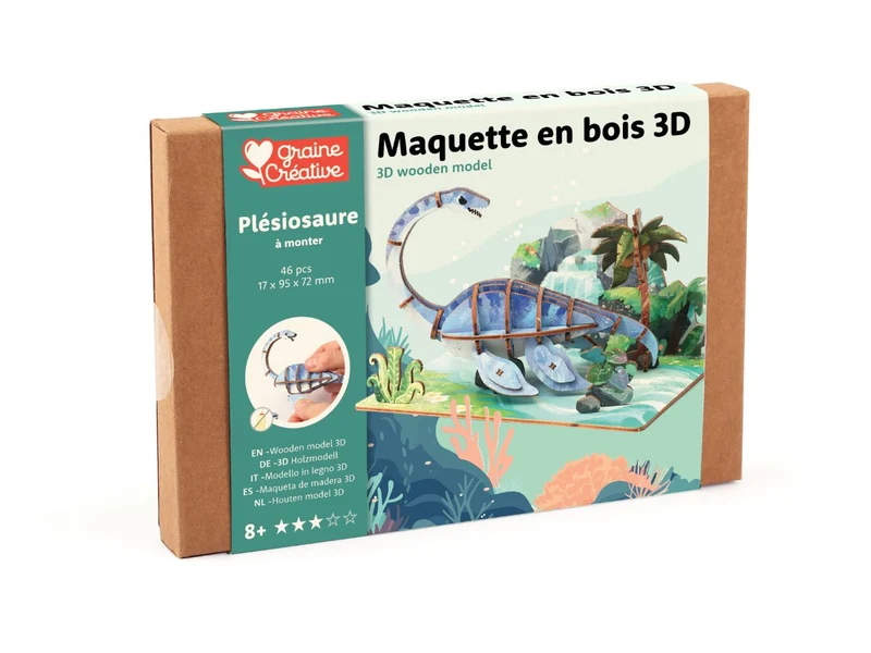Maquette en bois 3D - Plésiosaure