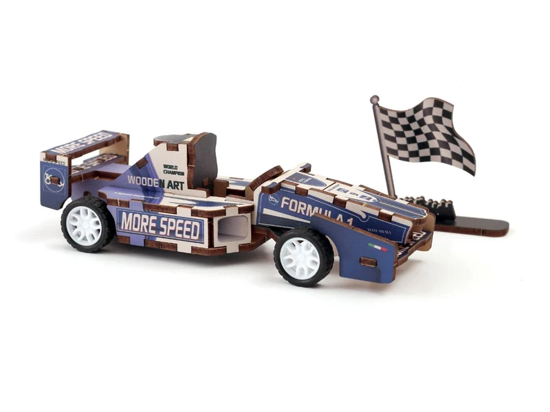 Maquette 3D Bois - Voiture de course à construire