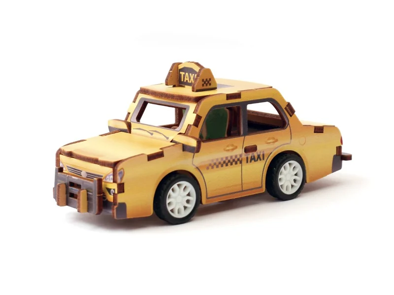 Maquette 3D Bois - Taxi