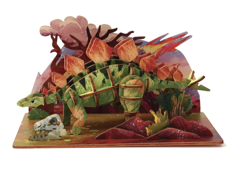 Maquette en bois 3D - Stégosaure