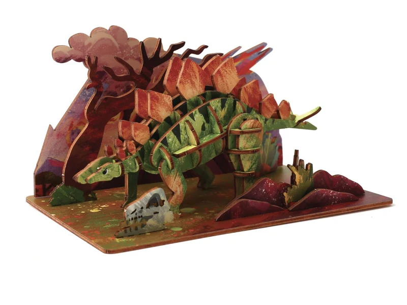 Maquette en bois 3D - Stégosaure