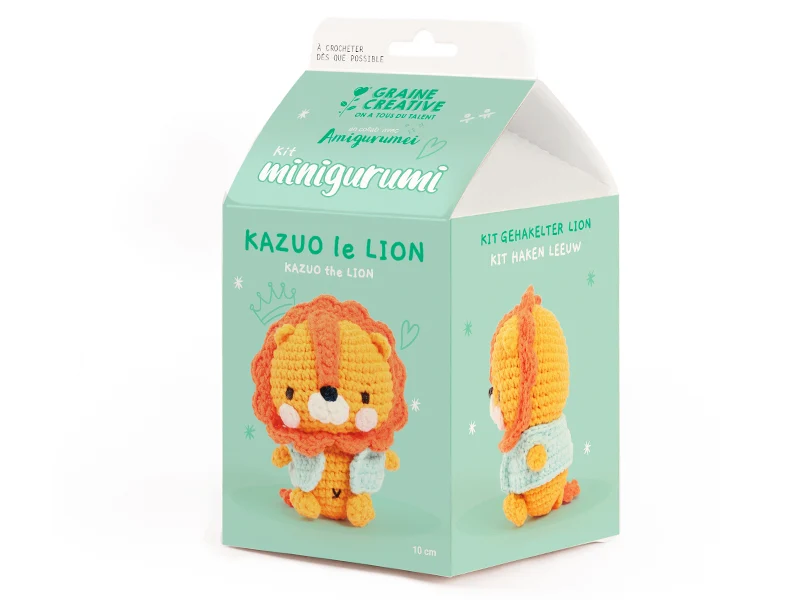 Kit Minigurumi - Kazuo le lion 10 cm - Graine Créative