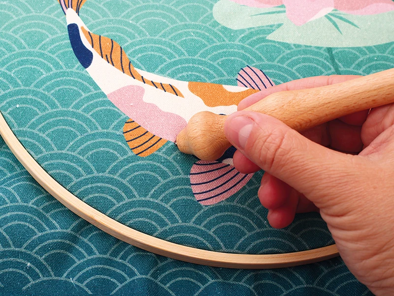 Kit punch needle carpe koi - Graine Creative
