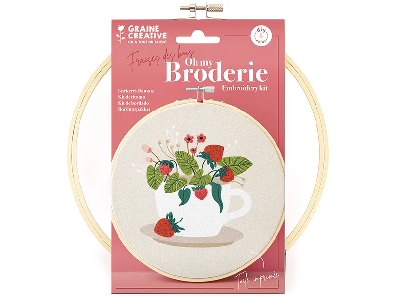 Kit broderie partielle - Fraise des bois